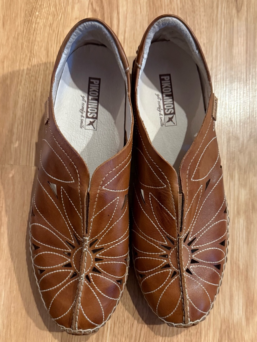 NEW Women’s Pikolinos Jerez Slip-On Moccasins - Brown - Calfskin Leather - 39/8